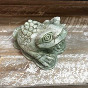 Green Stone Foo Dog Figurine